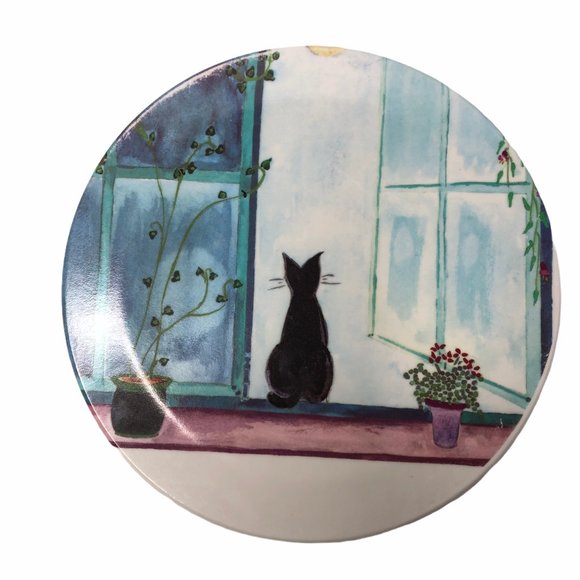 Mebel VTG Melamine Black Cat Trivet Tray 2 Italy - Picture 2 of 7